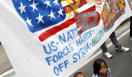 Filipinos protest US-NATO plans to strike Syria