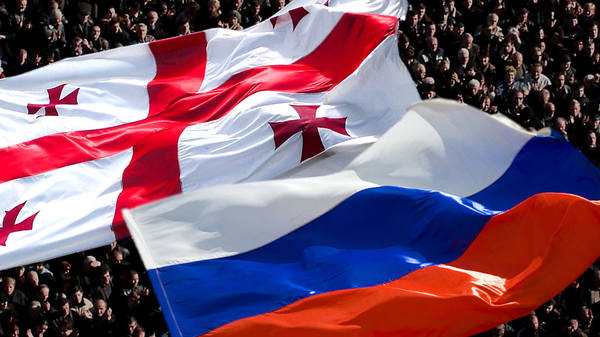 Россия Грузия фото флагов
